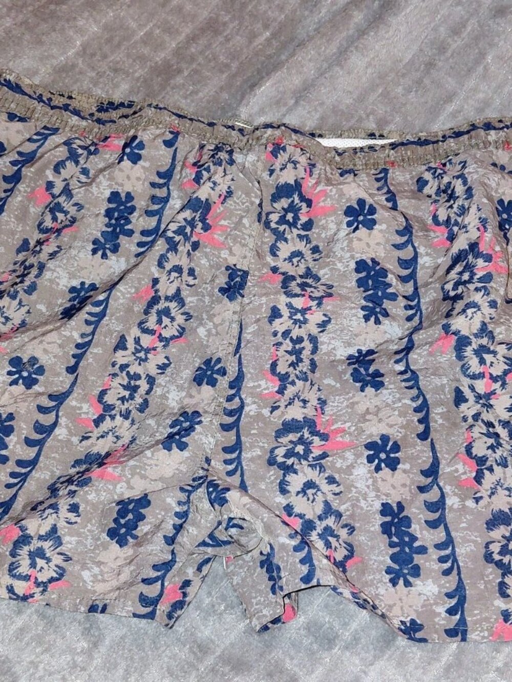 Laguna Mens Vintage Tropical Floral Lei 3" Swim Trunks size Large